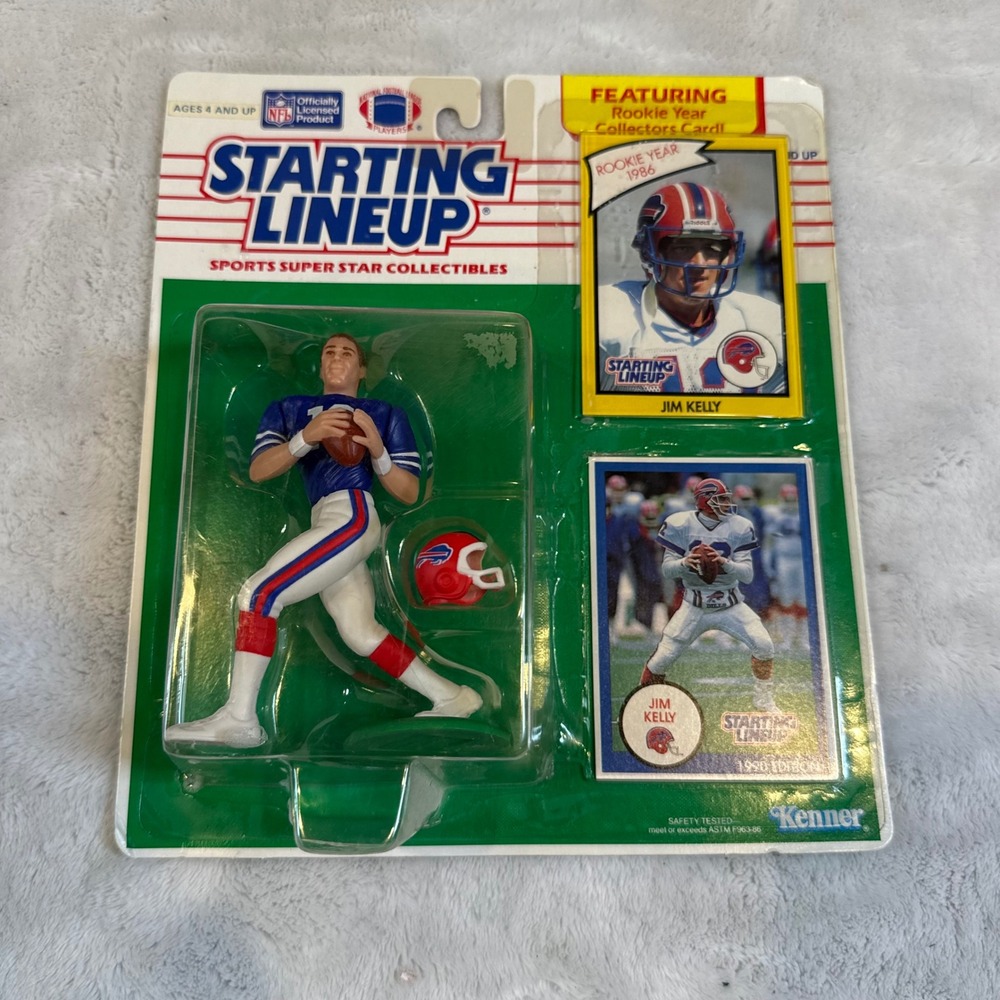 Kenner Starting Lineup 1990 Jim Kelly Buffalo Bills Action Figure Rookie Card